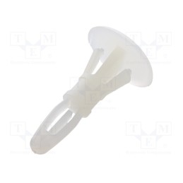10 pcs x DREMEC - 8G820V40989 -AS - Assembly stud, polyamide, L: 9.5mm, latch/latch, Ø2: 6.35mm, Ø1: 4mm
