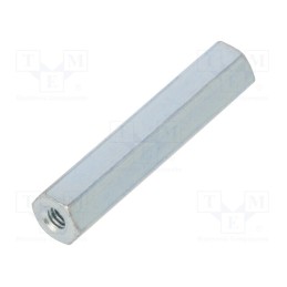 10 pcs x DREMEC - 122X25 - Screwed spacer sleeve, 25mm, Int.thread: M2,5, hexagonal, steel