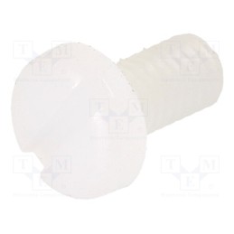 10 pcs x DREMEC - 8G204M3X06 - Screw, M3x6, 0.5, Head: cheese head, slotted, 0,9mm, polyamide