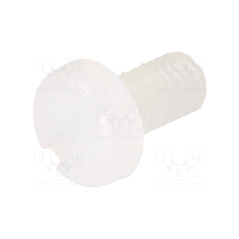 10 pcs x DREMEC - 8G204M3X06 - Screw, M3x6, 0.5, Head: cheese head, slotted, 0,9mm, polyamide