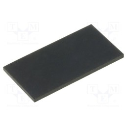 10 pcs x FIX&FASTEN - FIX-SF-201010 - Self-adhesive foot, H: 1mm, black, rubber, W: 20mm, L: 10mm
