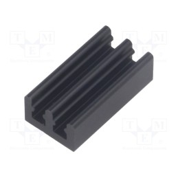 2 pcs x FISCHER ELEKTRONIK - ICKSMDO19SA - Heatsink: extruded, black, L: 19mm, W: 10mm, H: 6mm, 36K/W, aluminium