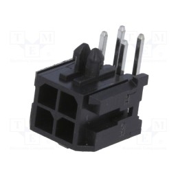 1 pcs x NINIGI - MFGK-04 - Socket, wire-board, male, 3mm, PIN: 4, THT, on PCBs,PCB snap, 5A