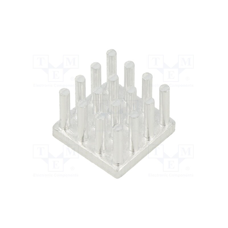 1 pcs x FISCHER ELEKTRONIK - ICK S 14 X 14 X 10 - Heatsink: extruded, grilled, natural, L: 14mm, W: 14mm, H: 10mm, raw