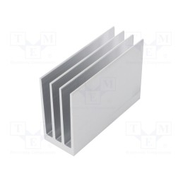 1 pcs x FISCHER ELEKTRONIK - SK 654 100 AL - Heatsink: extruded, grilled, natural, L: 100mm, W: 35mm, H: 70mm, raw