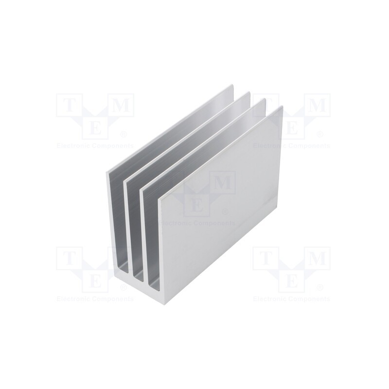 1 pcs x FISCHER ELEKTRONIK - SK 654 100 AL - Heatsink: extruded, grilled, natural, L: 100mm, W: 35mm, H: 70mm, raw