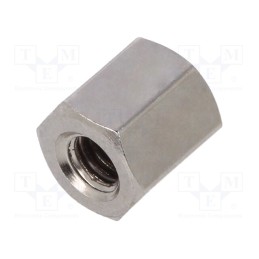 10 pcs x DREMEC - 114X06 - Screwed spacer sleeve, 6mm, Int.thread: M3, hexagonal, brass