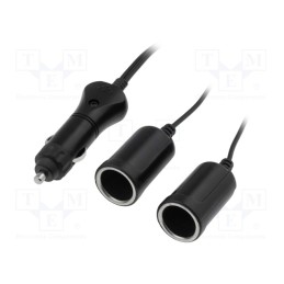 1 pcs x SCI - A13-26B23A2-J7Z - Cigarette lighter socket extension cord, Inom: 5A, 12V/2.5A