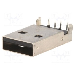 1 pcs x CONNFLY - DS1097-BN0 - Plug, USB A, THT, angled 90°, 1.5A, Contacts: phosphor bronze, 500V
