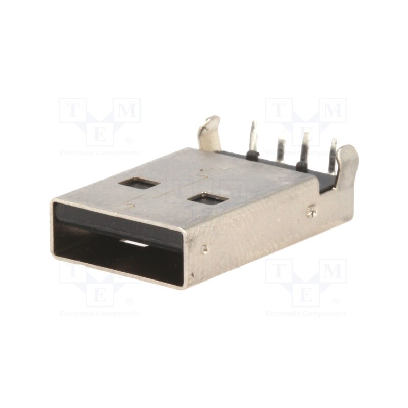 1 pcs x CONNFLY - DS1097-BN0 - Plug, USB A, THT, angled 90°, 1.5A, Contacts: phosphor bronze, 500V