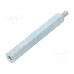 10 pcs x DREMEC - 225X40 - Screwed spacer sleeve, 40mm, Int.thread: M3, Ext.thread: M3, steel