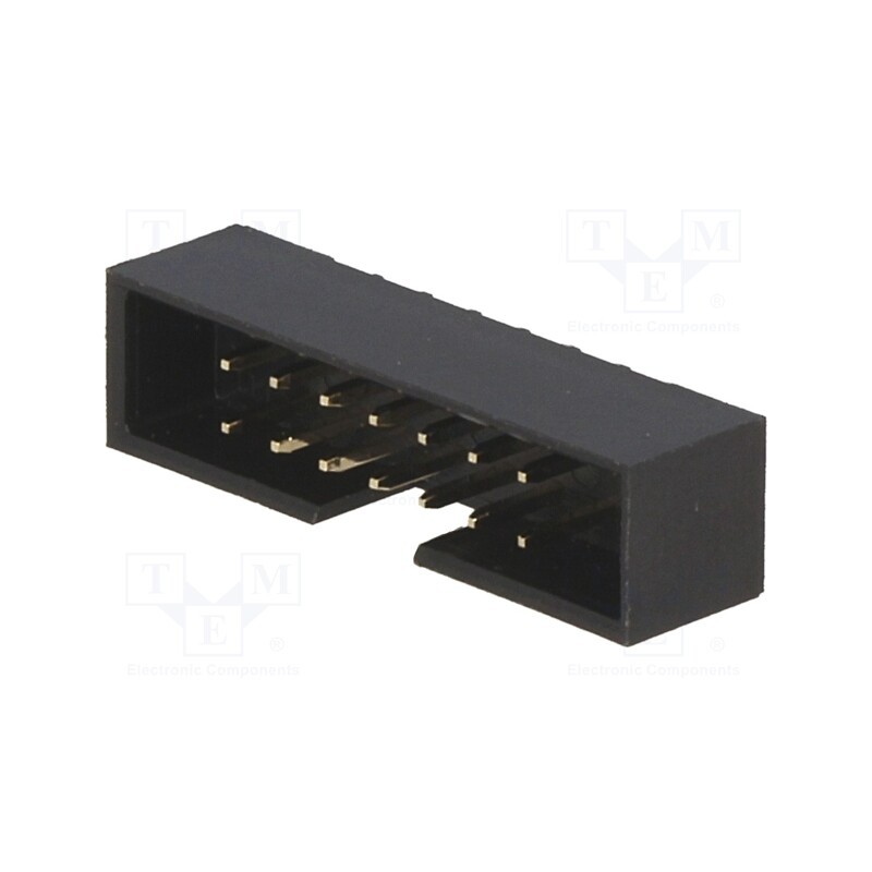 1 pcs x Amphenol Communications Solutions - T823-114A1S100HEU - Socket, IDC, male, PIN: 14, straight, THT, gold-plated, 2mm, bla