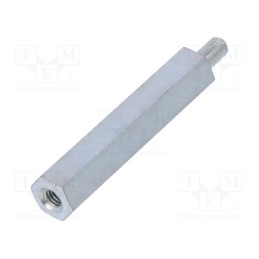 10 pcs x DREMEC - 225X30 - Screwed spacer sleeve, 30mm, Int.thread: M3, Ext.thread: M3, steel