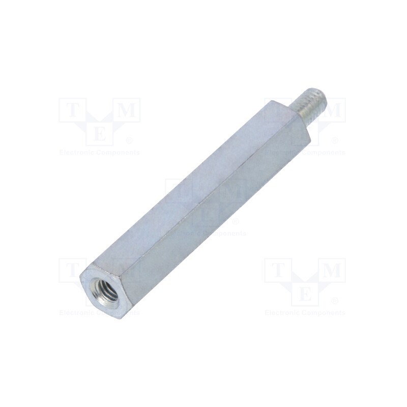 10 pcs x DREMEC - 225X30 - Screwed spacer sleeve, 30mm, Int.thread: M3, Ext.thread: M3, steel