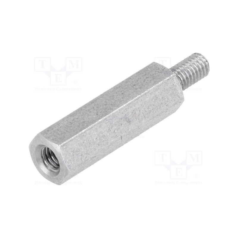 10 pcs x DREMEC - 244X18 - Screwed spacer sleeve, 18mm, Int.thread: M3, Ext.thread: M3