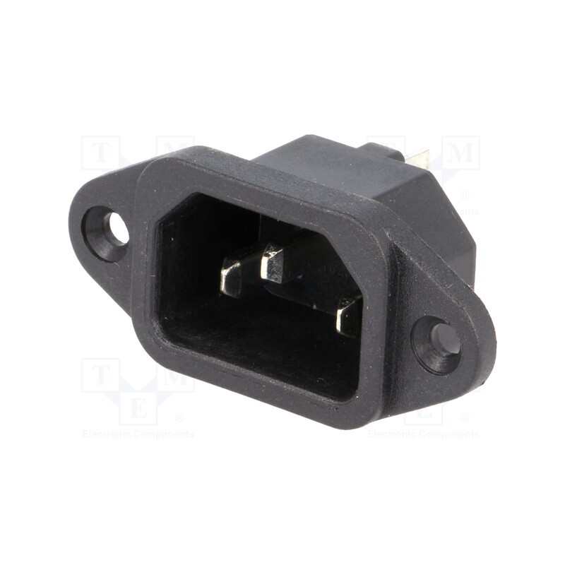 1 pcs x ADAM TECH - IEC-A-1 - Connector: AC supply, socket, male, 10A, 250VAC, IEC 60320, C14 (E)