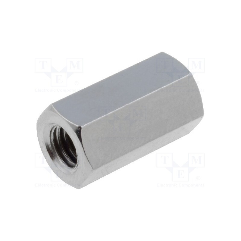 10 pcs x DREMEC - 118X15 - Screwed spacer sleeve, 15mm, Int.thread: M5, hexagonal, brass