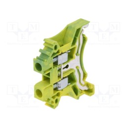 1 pcs x DEGSON ELECTRONICS - DC4-PE-01P-1C-00ZH - Splice terminal: rail, 0.5÷4mm2, ways: 1, terminals: 2, Width: 6.1mm