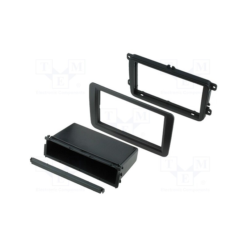 1 pcs x ACV - 281320-10-1-0 - Radio frame, Seat,VW,Škoda, 2 DIN, black