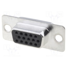 1 pcs x ADAM TECH - HDT15-SD - D-Sub HD, PIN: 15, plug, female, for cable, soldering, 5A, 250V, 20mΩ