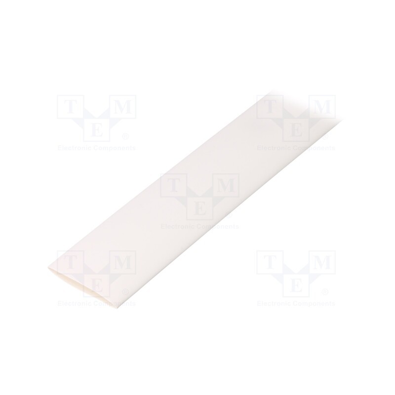 1 m x TASKER - GTM 1995 W - Heat shrink sleeve, glueless, 2: 1, 19mm, L: 1m, white, polyolefine