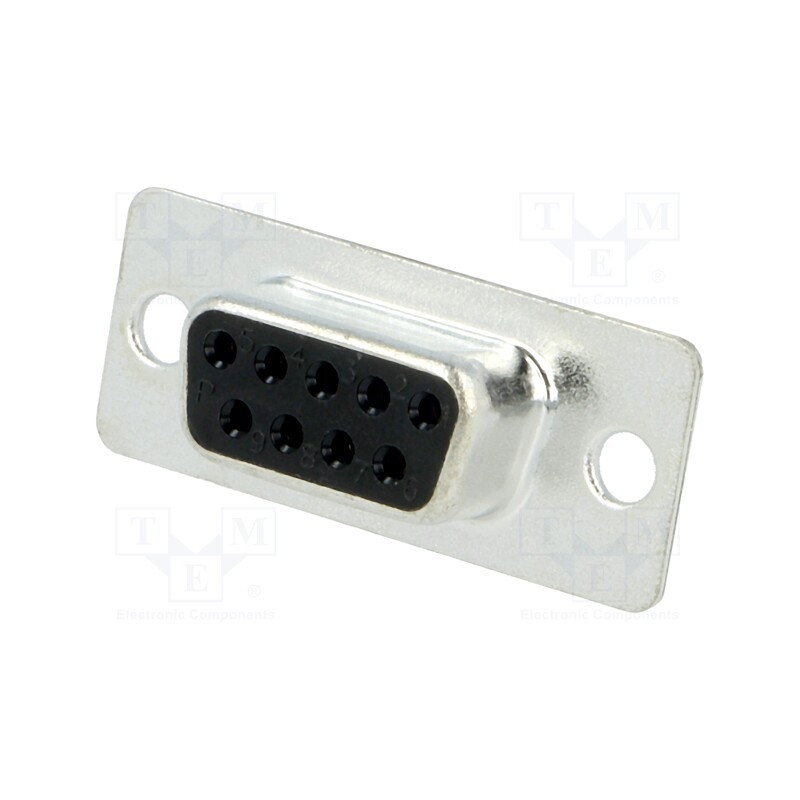 1 pcs x MH CONNECTORS - MHDD9-F-T-B-S - D-Sub, PIN: 9, socket, female, on PCBs, straight, THT, 3A, 250V
