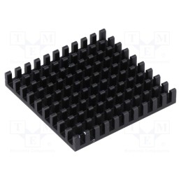 1 pcs x FISCHER ELEKTRONIK - ICKBGA40X40 - Heatsink: extruded, black, L: 40mm, W: 40mm, H: 6mm, aluminium