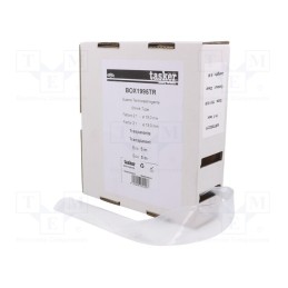 1 pcs x TASKER - BOX 1995 TR - Heat shrink sleeve, glueless, 2: 1, 19mm, L: 5m, transparent