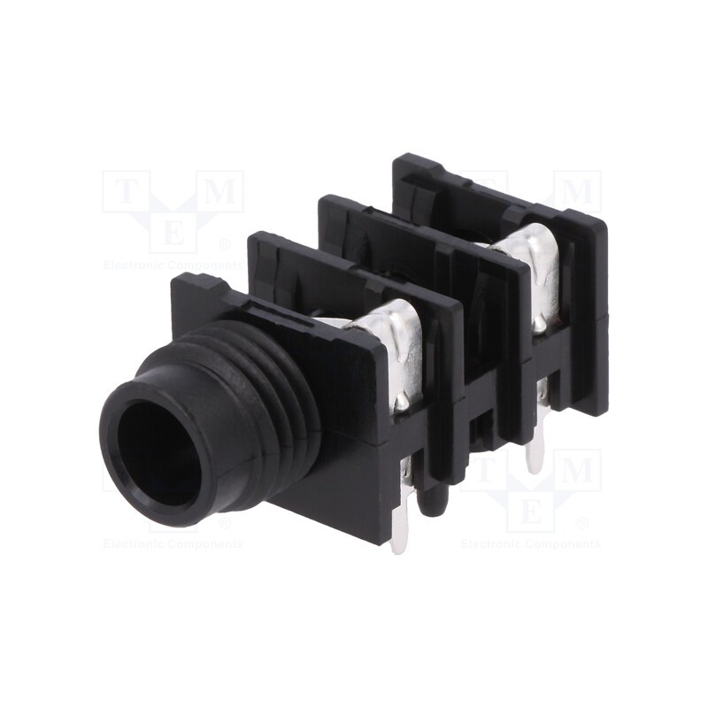 1 pcs x AMPHENOL - ACJM-HHOP - Socket, Jack 6,3mm, female, without nut,mono,with double switch
