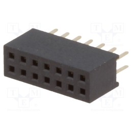 1 pcs x CONNFLY - DS1065-03-2*7S8BV - Socket, pin strips, female, PIN: 14, straight, 1.27mm, THT, 2x7, 1A