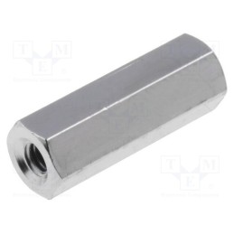 10 pcs x DREMEC - 112X15 - Screwed spacer sleeve, 15mm, Int.thread: M2,5, hexagonal, brass