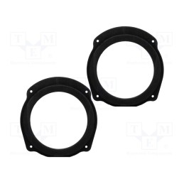 1 set x BASSER - DMFIAT02 - Spacer ring, MDF, 165mm, Fiat, impregnated, 2pcs.