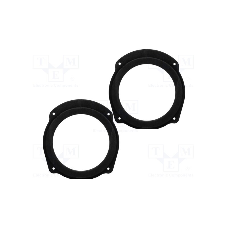 1 set x BASSER - DMFIAT02 - Spacer ring, MDF, 165mm, Fiat, impregnated, 2pcs.