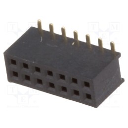 1 pcs x CONNFLY - DS1065-05-2*7S8BSXB - Socket, pin strips, female, PIN: 14, straight, 1.27mm, SMT, 2x7, 1A