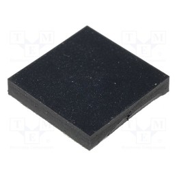 10 pcs x FIX&FASTEN - SF-1272 - Self-adhesive foot, black, rubber, Y: 12.7mm, X: 12.7mm, Z: 2.3mm