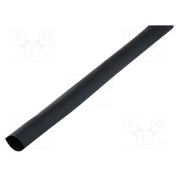 1 m x CYG/KTG - CB-DWT(4X) 8.0 - Heat shrink sleeve, glued, 4: 1, 8mm, L: 1000mm, black, polyolefine