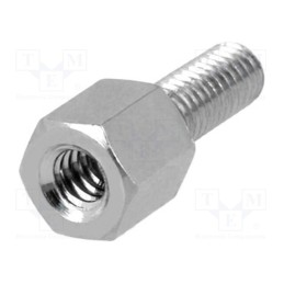 10 pcs x DREMEC - 2103X05/8 - Screwed spacer sleeve, 5mm, Int.thread: UNC4-40, Ext.thread: M3