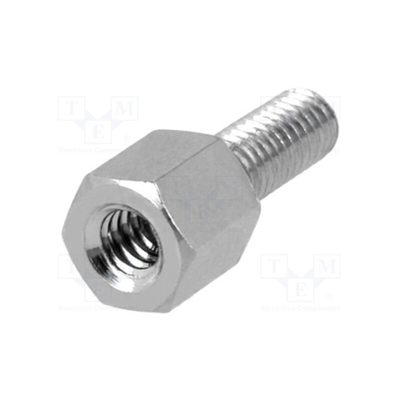 10 pcs x DREMEC - 2103X05/8 - Screwed spacer sleeve, 5mm, Int.thread: UNC4-40, Ext.thread: M3