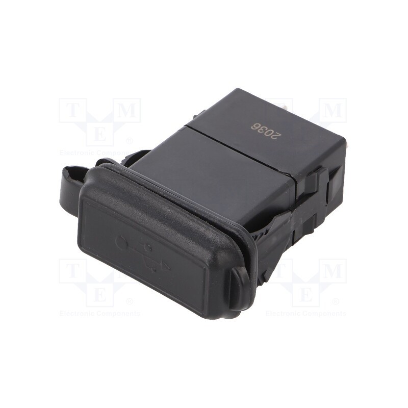 1 pcs x SCI - A13-208 - USB power supply, USB A socket x2, Sup.volt: 12÷24VDC, 5V/2.4A