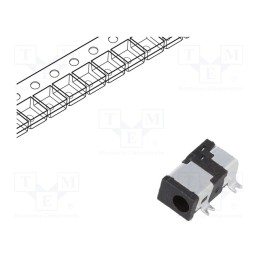 1 pcs x HSM - C9746-GCVBR000R - Socket, DC supply, male, 2.35/0.7mm, 2.35mm, 0.65mm, SMT