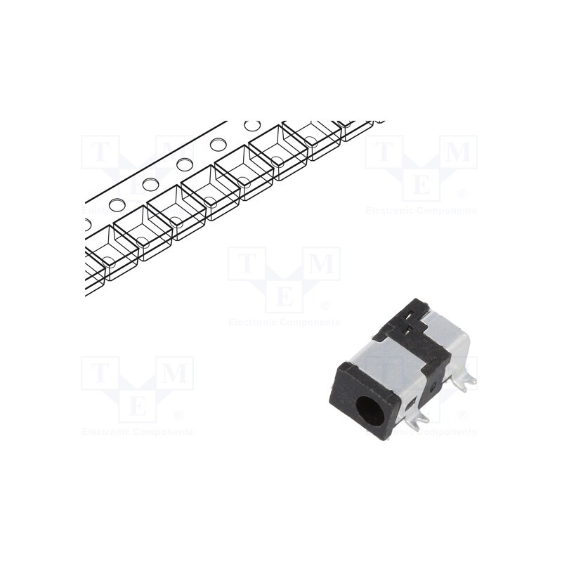 1 pcs x HSM - C9746-GCVBR000R - Socket, DC supply, male, 2.35/0.7mm, 2.35mm, 0.65mm, SMT