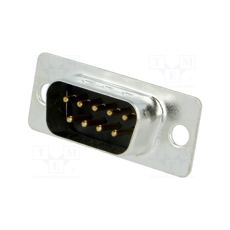 1 pcs x MH CONNECTORS - MHDD9-M-T-B-S - D-Sub, PIN: 9, socket, male, on PCBs, straight, THT, 3A, 250V