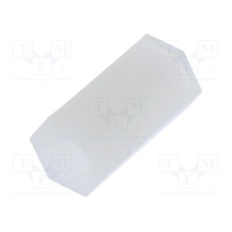 10 pcs x FIX&FASTEN - HP-11 - Screwed spacer sleeve, hexagonal, polyamide, M3, 11mm