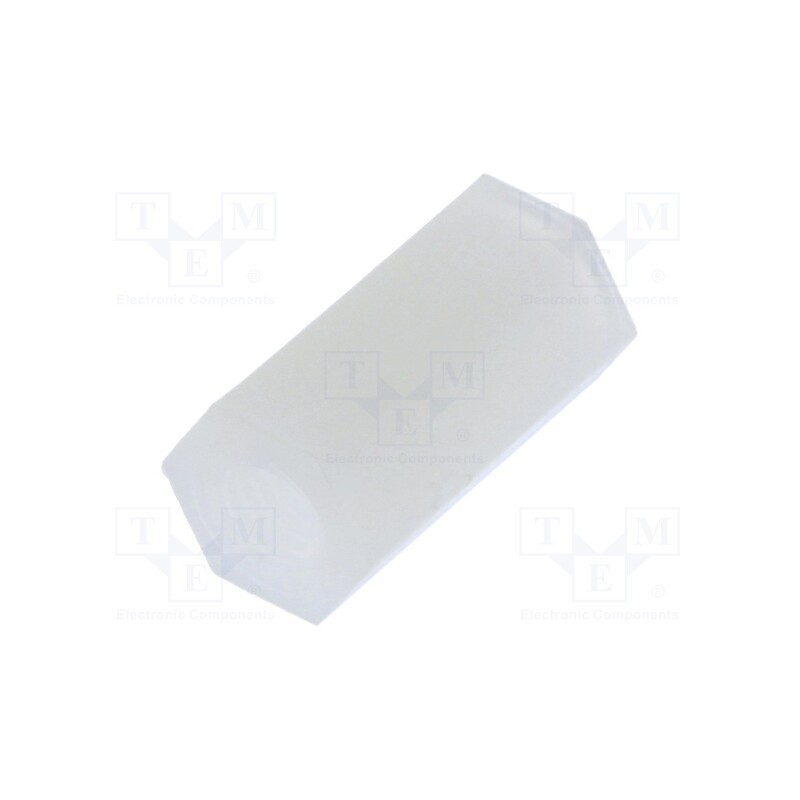 10 pcs x FIX&FASTEN - HP-11 - Screwed spacer sleeve, hexagonal, polyamide, M3, 11mm