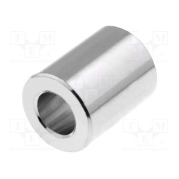 10 pcs x DREMEC - 318/4.3X12 - Spacer sleeve, 12mm, cylindrical, brass, nickel, Out.diam: 8mm