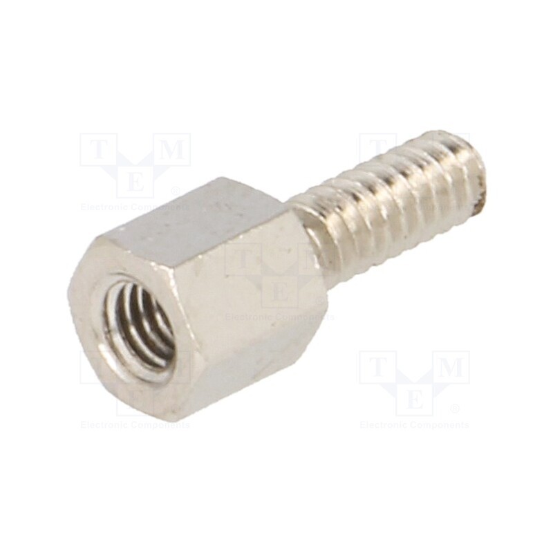 10 pcs x DREMEC - 2130X05/8 - Screwed spacer sleeve, 5mm, Int.thread: M3, Ext.thread: UNC4-40