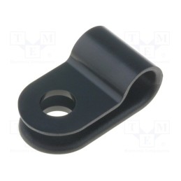 10 pcs x HELLERMANNTYTON - 211-60001 - Fixing clamp, Cable P-clips, ØBundle : 5mm, W: 10mm, polyamide