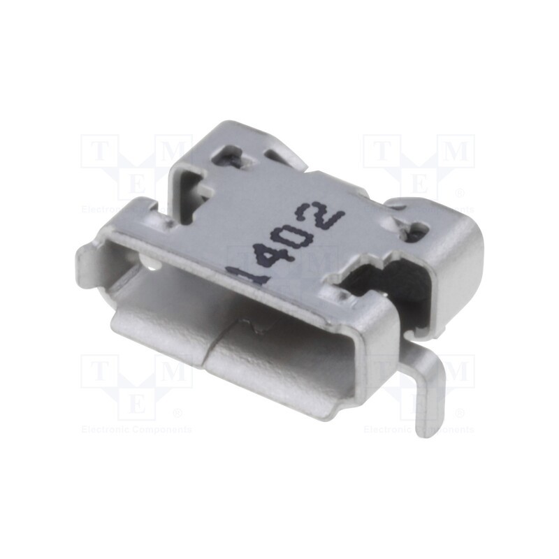 1 pcs x ADAM TECH - MCR-AB1-S-RA-SMT-CS1-TR - Socket, USB AB micro, SMT, horizontal, USB 2.0, gold-plated