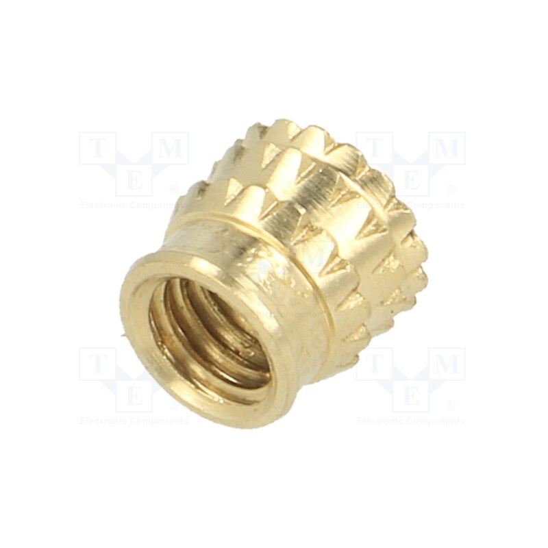 10 pcs x TAPPEX - 300113369 - Threaded insert, brass, M5, BN 37885, L: 6.6mm, MULTISERT®