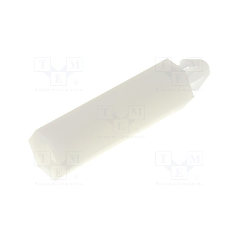 10 pcs x FIX&FASTEN - FIX-MAE-20TV - PCB distance, polyamide, L: 20mm, natural, Spanner: 5.5mm